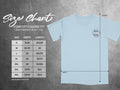 Comfort Colors 1717 heavyweight adult tee size chart with measurements in inches.